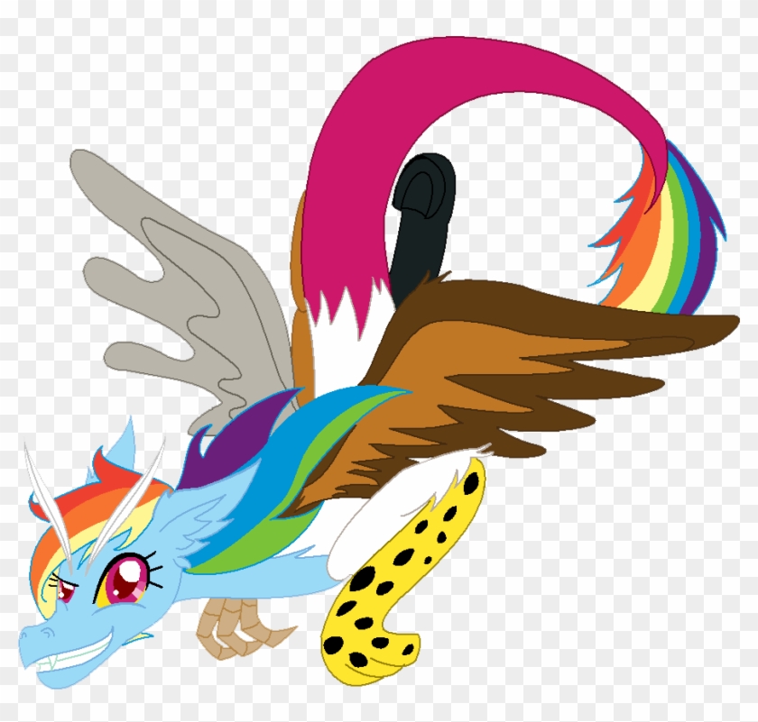 Draconequus Rainbow Dash By Cdla - Mlp Draconequus Mane 6 #322540