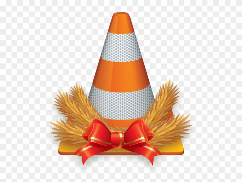 Cone With Floral Christmas Arrangement - Vlc Media Player Free Download #322552