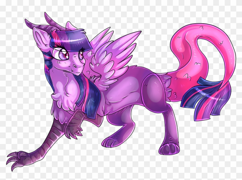 Twiley Is Now Chaos Herself By Tinttiyo - Mlp Twilight As A Draconequus #322576
