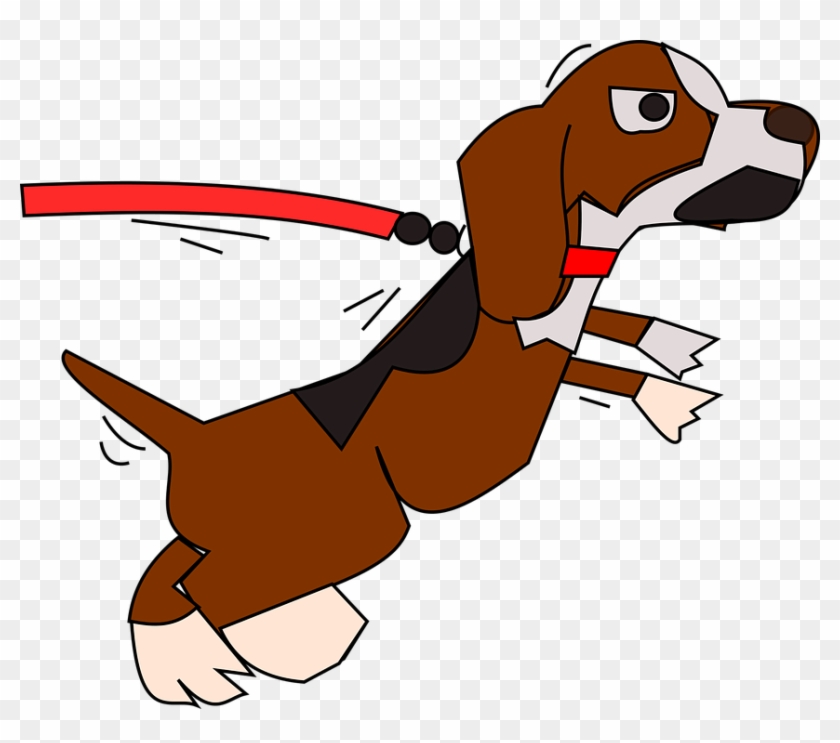 Disadvantages Of Retractable Dog Leashes - Cartoon Dog On Leash No Background #322612