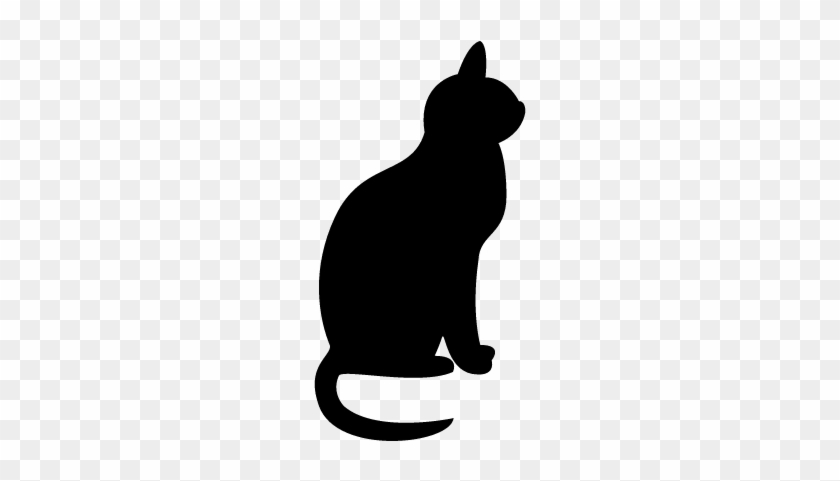 Cat Pet Silhouette Vector - Black Silhouette Cat #322688