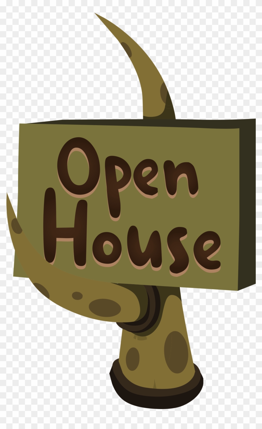 Firebog Open House Sign - Clip Art #322741