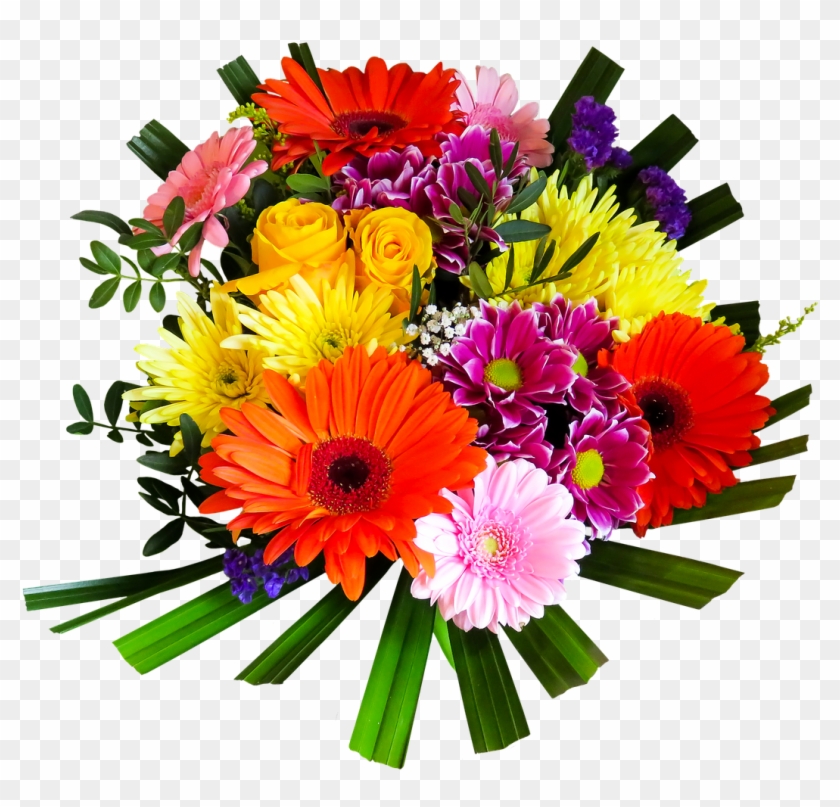 Bouquet Flowers Png Transparent Images Free Download - Stickers Happy Birthday Flowers #322791
