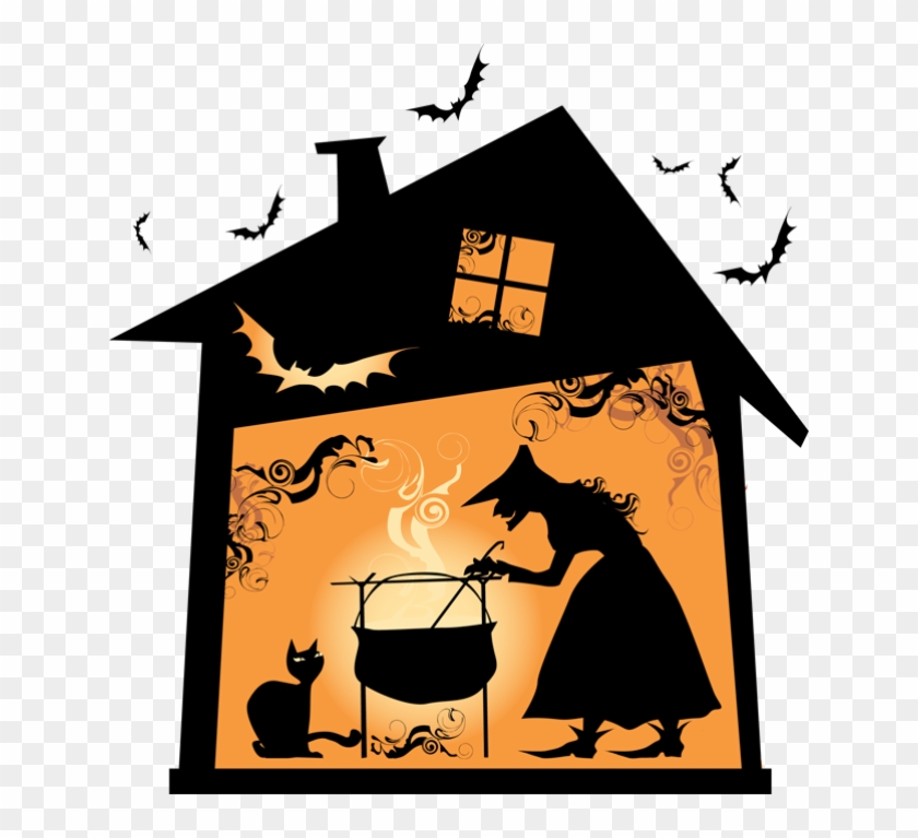 Haunted House Clipart Witch House - Dekoracje Andrzejkowe W Szkole #322831