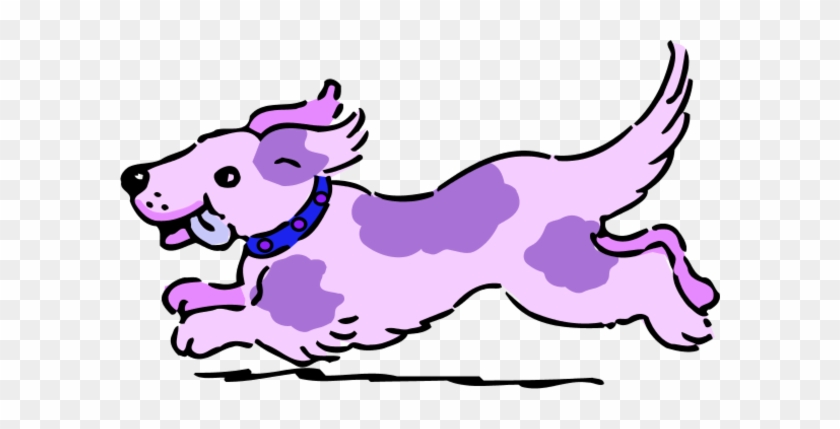 Dog Running Happy Cartoon Vector Clip Art - Animals Move Fast Clipart #322934