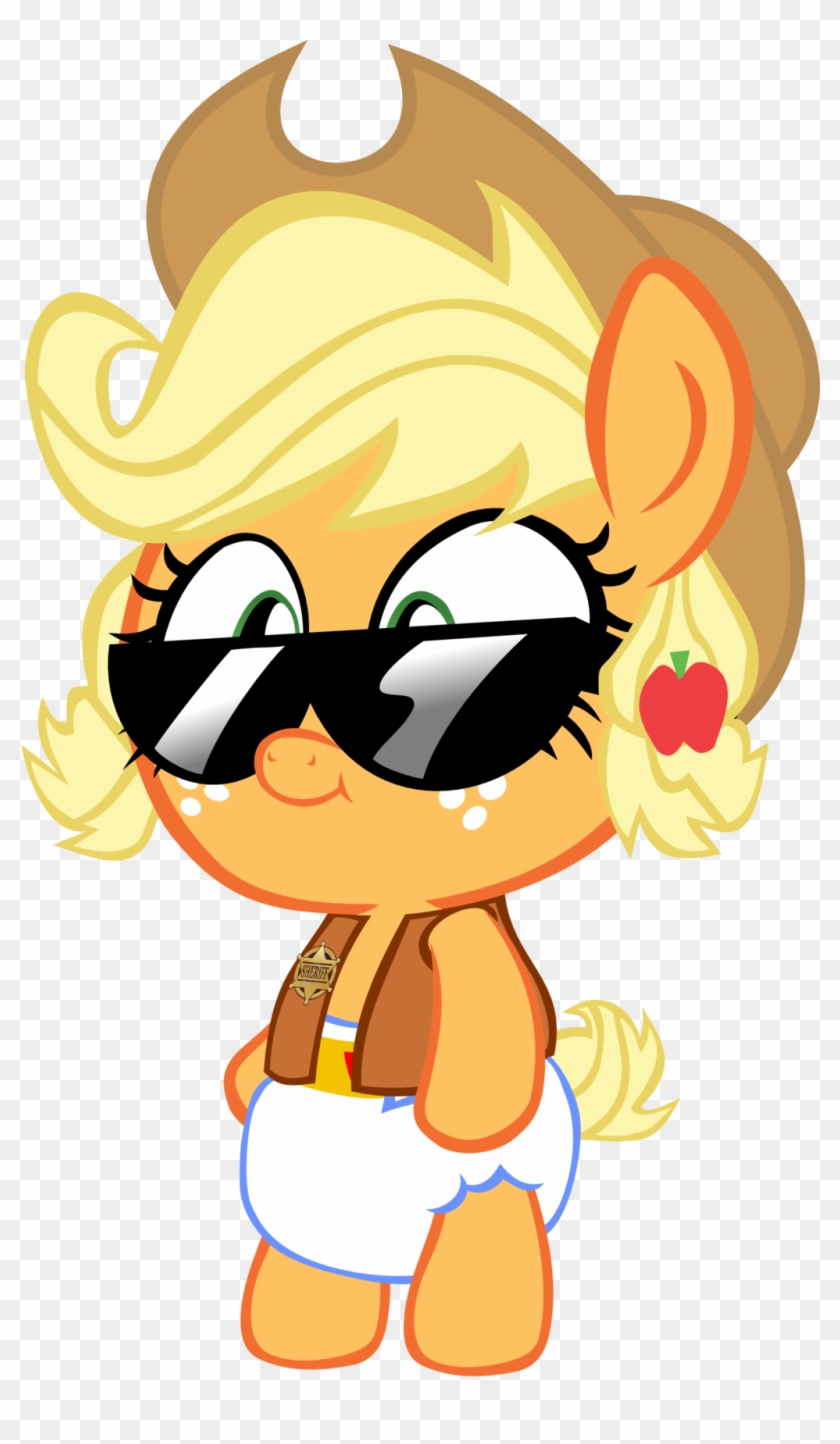 Baby Applejack Cowboy Unarmed By Megarainbowdash2000 - Baby Applejack #322969