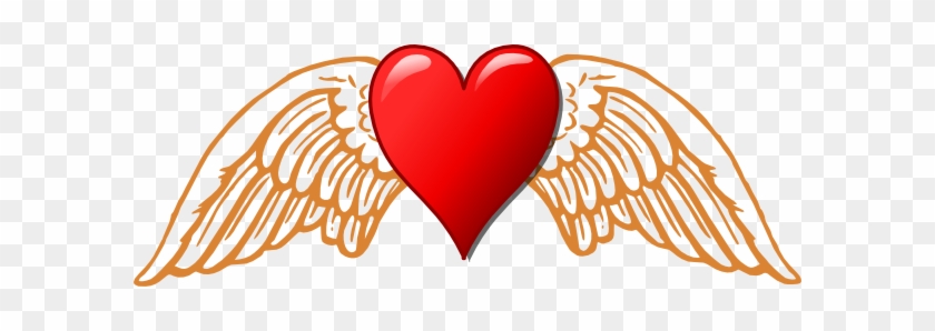Heart And Wings Clip Art At Clker Com Vector Clip Art - Heart With Arrow And Wings #322981