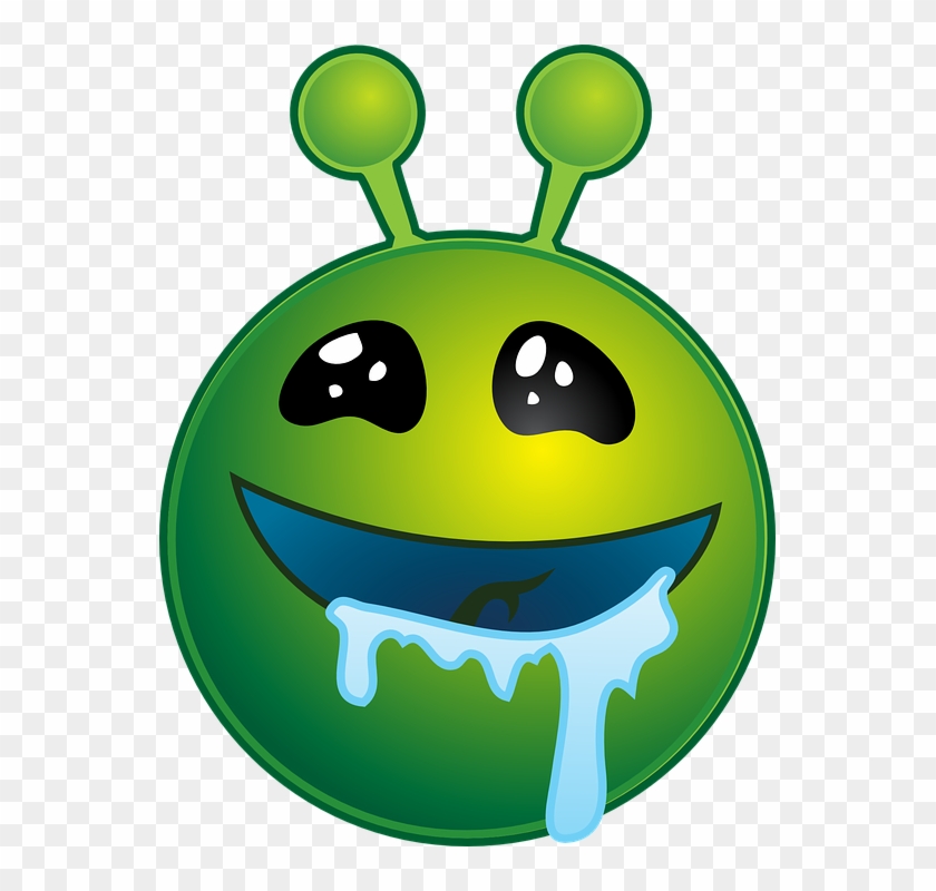 Funny Smiley Faces 26, Buy Clip Art - Alien Smiley #322988