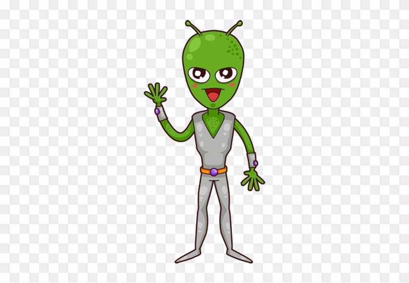 Alien Clipart Cliparts Co - Glückliches Grünes Alien Mit Dem Grußkarte #323009