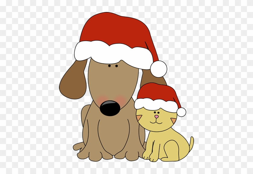 Christmas Dog And Cat - Dog And Cat Holiday Clipart #323070