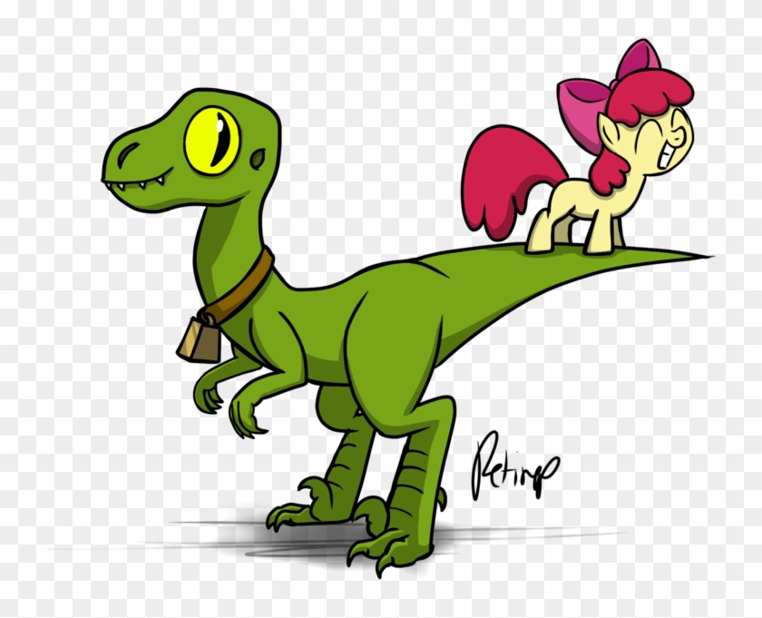 Cute Raptor And Applebloom By Petirep - Cute Velociraptor Cartoon #323097