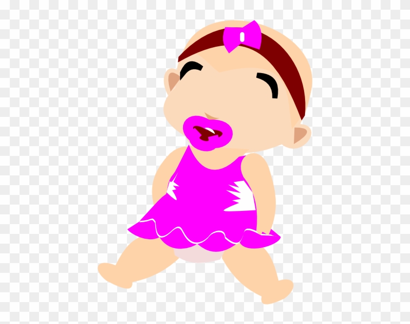 Baby In Da Pink Dress Clip Art At Clker - Clip Art #323098