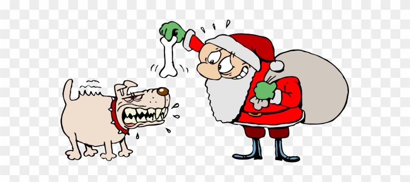 Santa And Dog Clipart - Angry Dog #323117