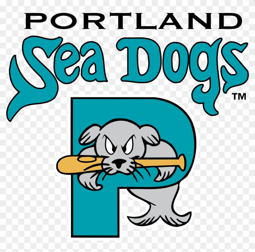 Portland Sea Dogs Logo Black And White - Portland Sea Dogs Shirt #323255