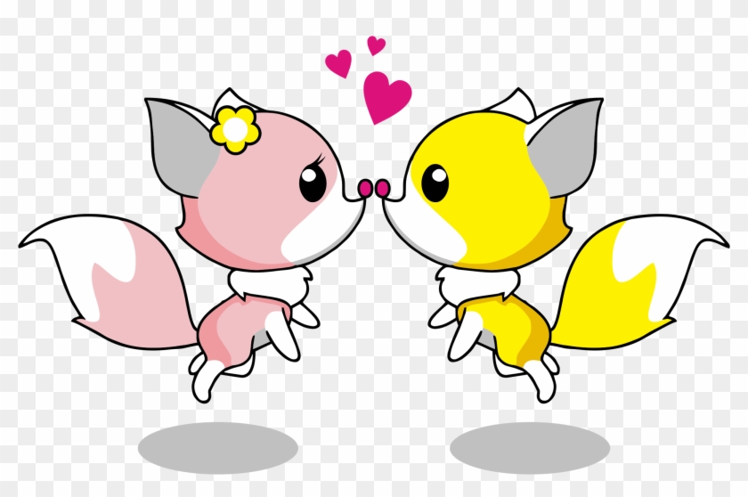 Romance Clipart Animated - Cartoon Pics Of Foxes #323485