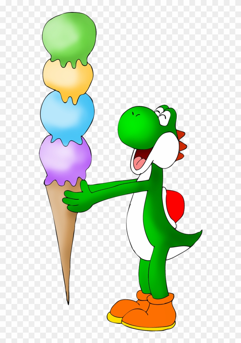 Yoshi Ice Cream By Zefrenchm Yoshi Ice Cream By Zefrenchm - Baby Mario And Baby Luigi Eating Ice Cream #323582