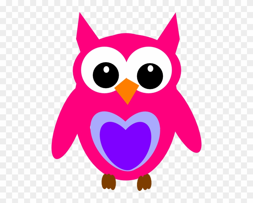 Hot Pink Owl Clip Art At Clker - Transparent Background Wise Owl Clipart #323671