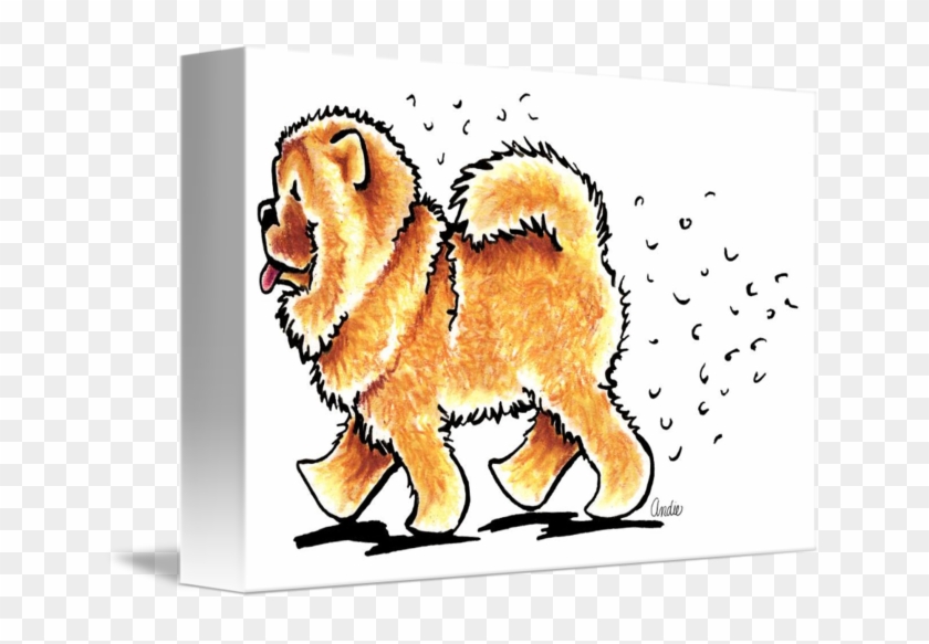 "chow Chow Hairifying" By Off Leash Art™, // A Red - Chow Chow Hairifying Large Mug #323698