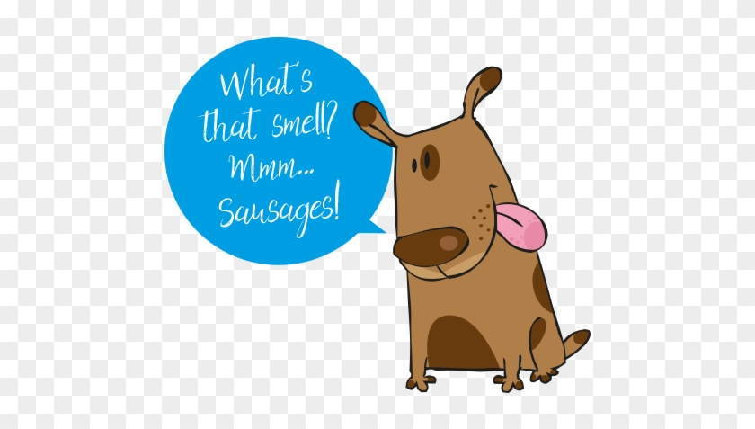 Dog Smelling Sausages - Dog #323746