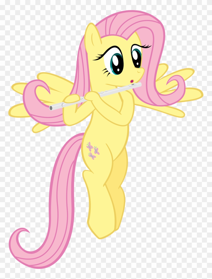 Supermatt314, Female, Flute, Fluttershy, Flying, Instrument, - Fluttershy Flute #323838