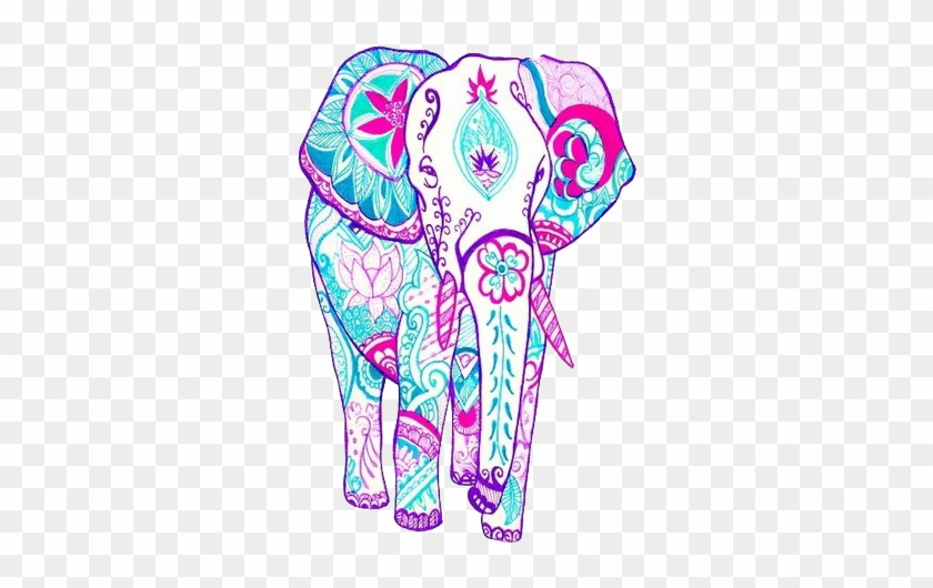 Pretty Elephant - Colorful Indian Elephant Drawing #323931