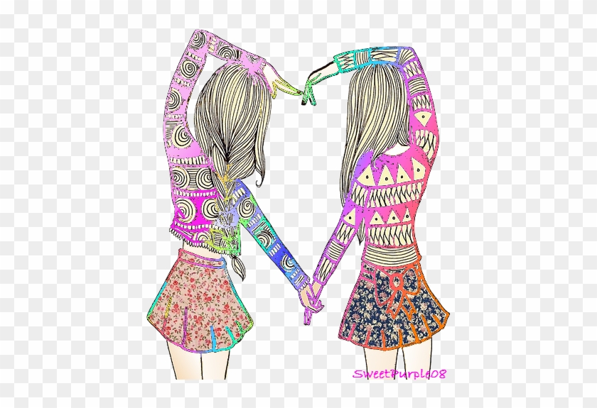 Cute Best Friend Drawings For Girls Best Friends Forever Quotes Free Transparent Png Clipart Images Download