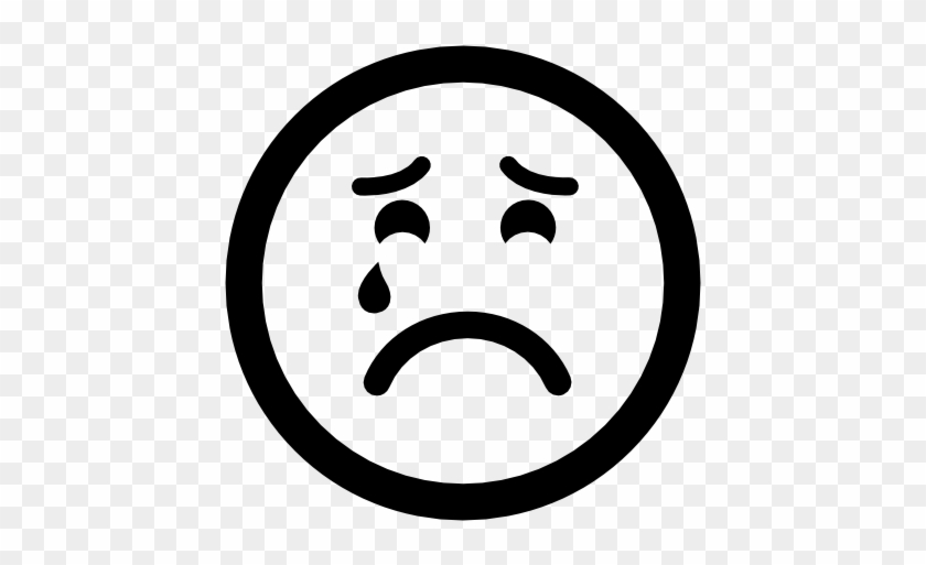 Sad Suffering Crying Emoticon Face Free Icon - Number 5 In Circle #324030
