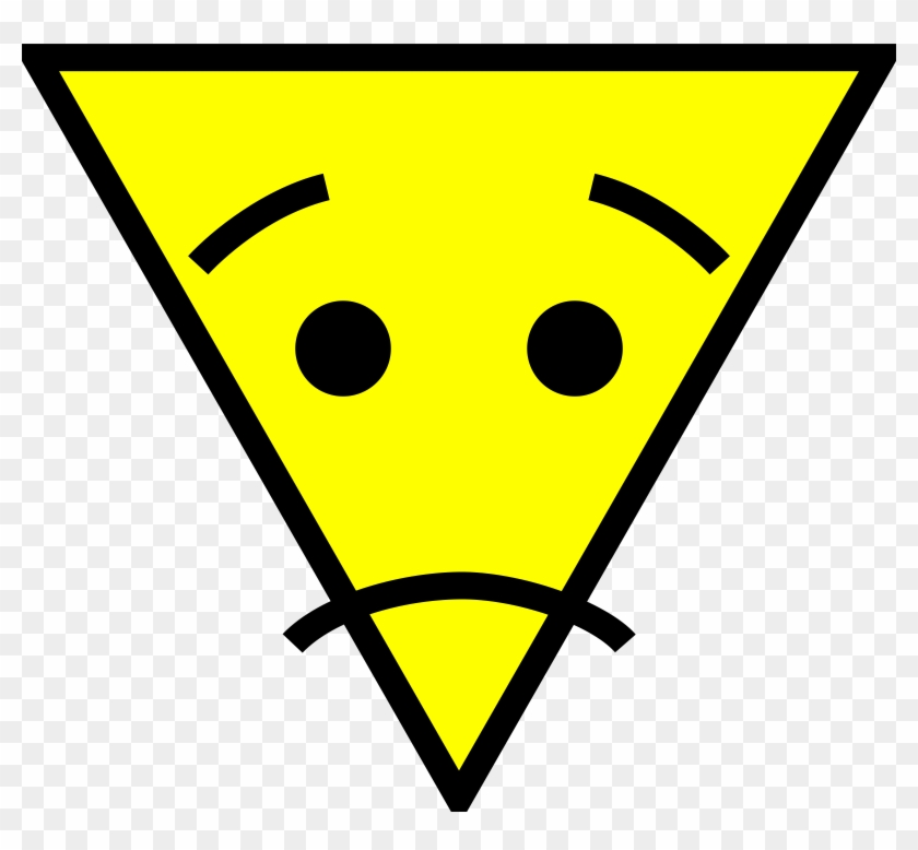 Clipart - Triangle Face - Sad Triangle Clipart #324040