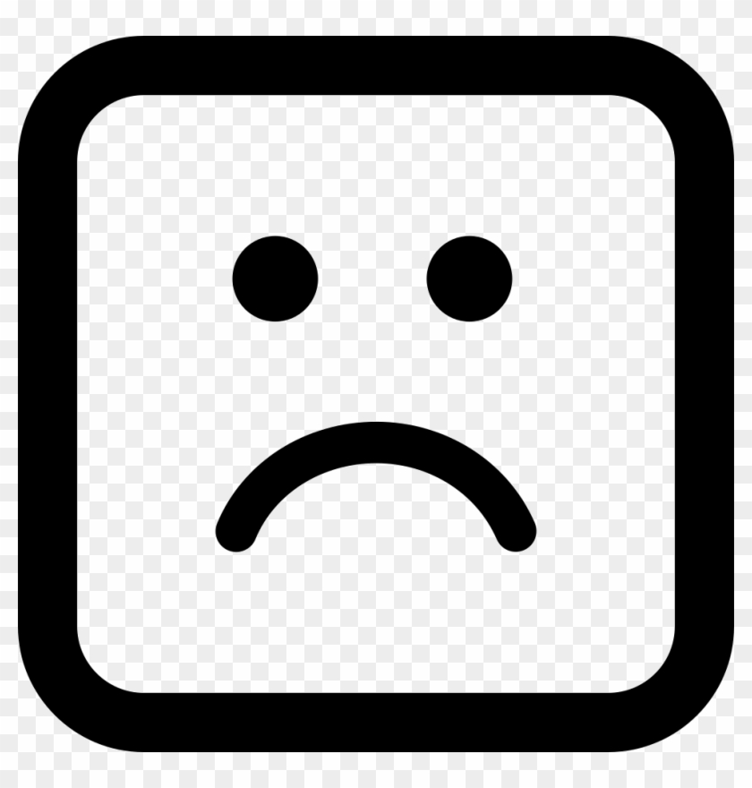 Sad Face In Rounded Square Comments - Number 3 Icon #324061
