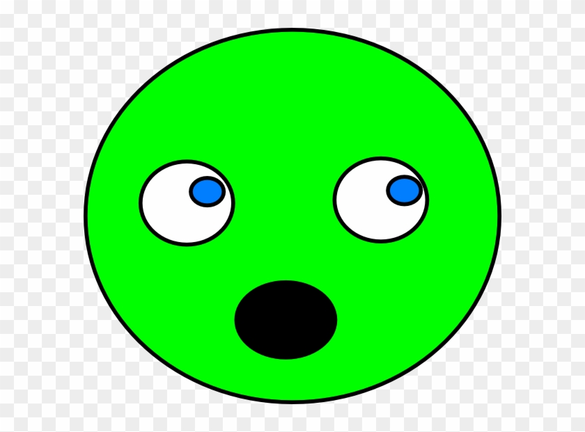 Clipart - Green Scared Face #324127