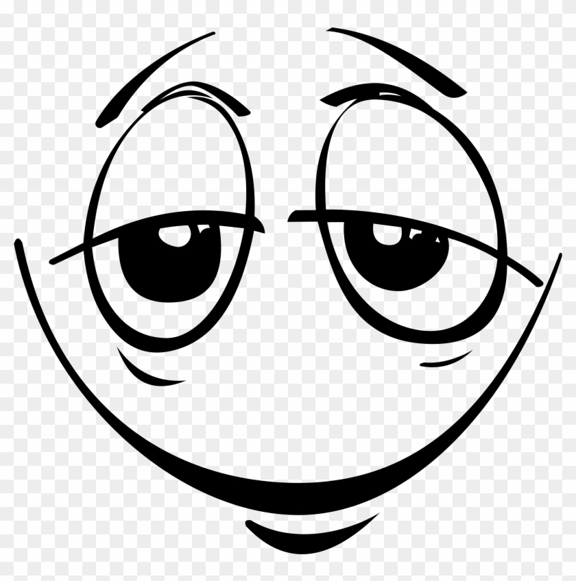 Smiley Face Black And White Clipart Stoned Smiley Face - Funny Quotes In Urdu #324143