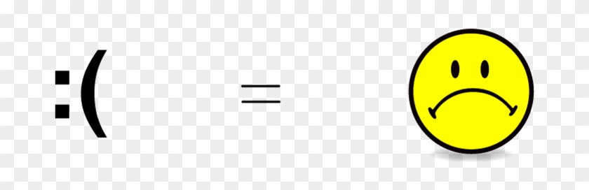 This Early Emoticon Corresponds To The Graphical Frowning - Smile Text #324171