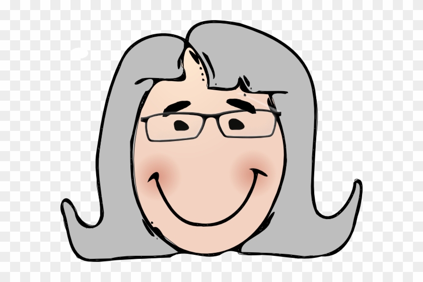 Woman With Glasses Grey Hair Clip Art At Clker - Woman With Grey Hair Cartoon #324181