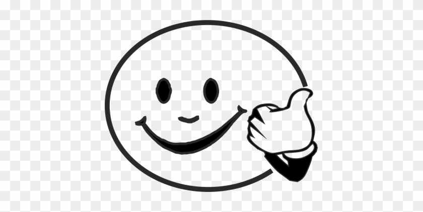 Smiley Face Thumbs Up Clipart Black And White Clipartuse - Happy Faces Clip Art Black And White #324185