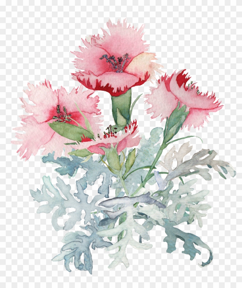 Deep Cove Flowers - Spring Flower Watercolor Bouquet Png #324243