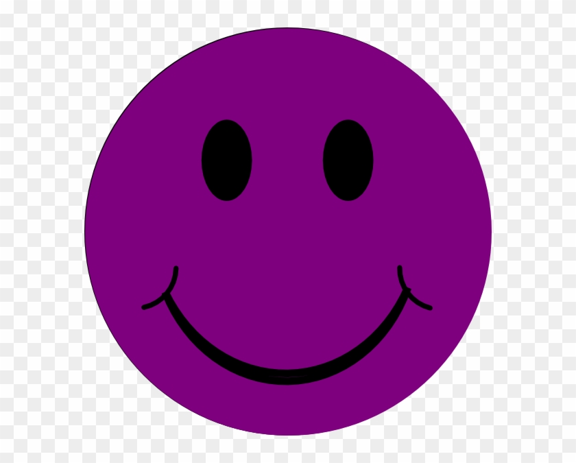 Purple Clipart Smiley Face - Purple Smiley Face Png #324267