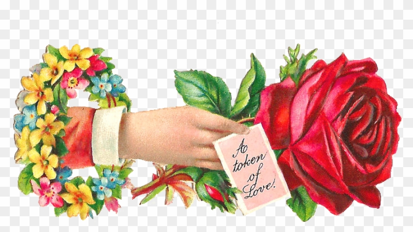 Welcome Flowers - Love You Rose With Hand #324290