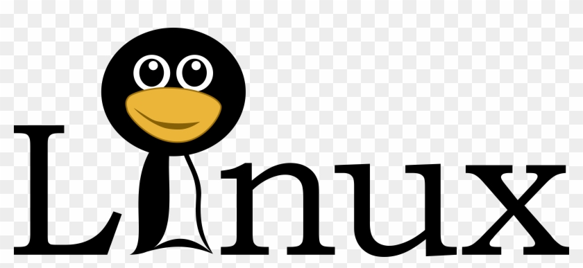 Text With Funny Tux Face - Linux Png #324315