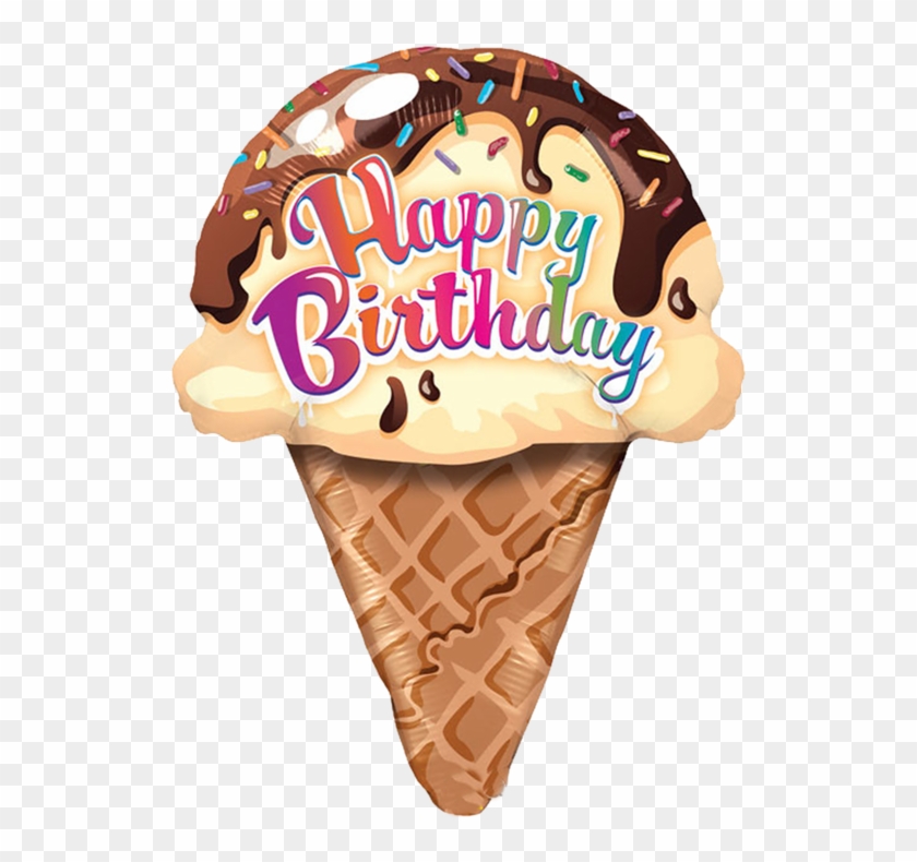 Free Ice Cream Clipart - Happy Birthday With Ice Cream #324320