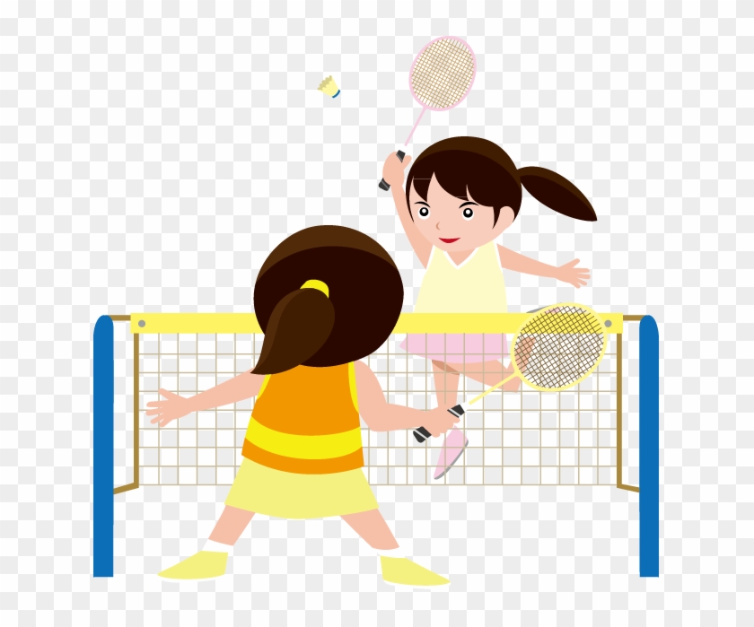 Girl Clipart Badminton - Clip Art Playing Badminton #324324
