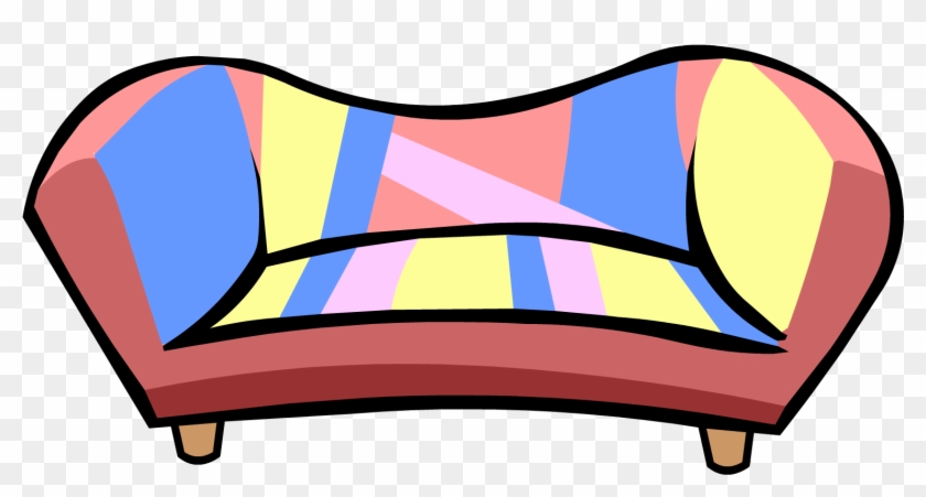 Sofa - Club Penguin Pink Furniture #324331