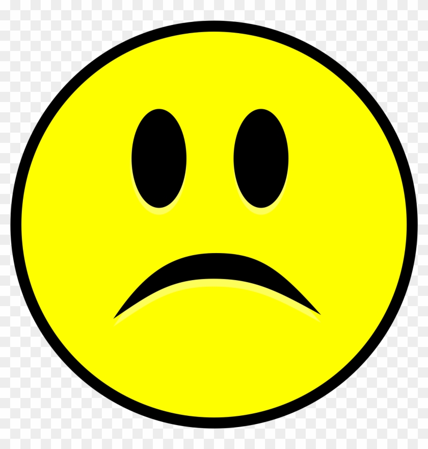 Sad Smiley Simple Yellow - Sad Smiley Png #324405