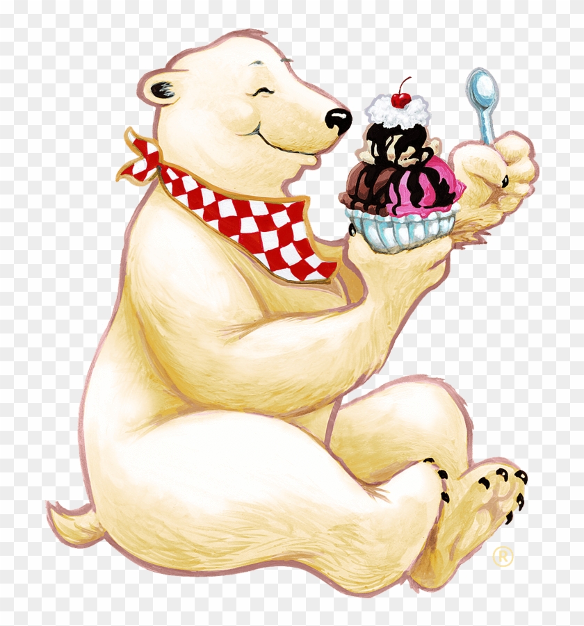 Polar Bear Eating A Herrell's® Ice Cream Sundae - Herrell's Ice Cream #324415