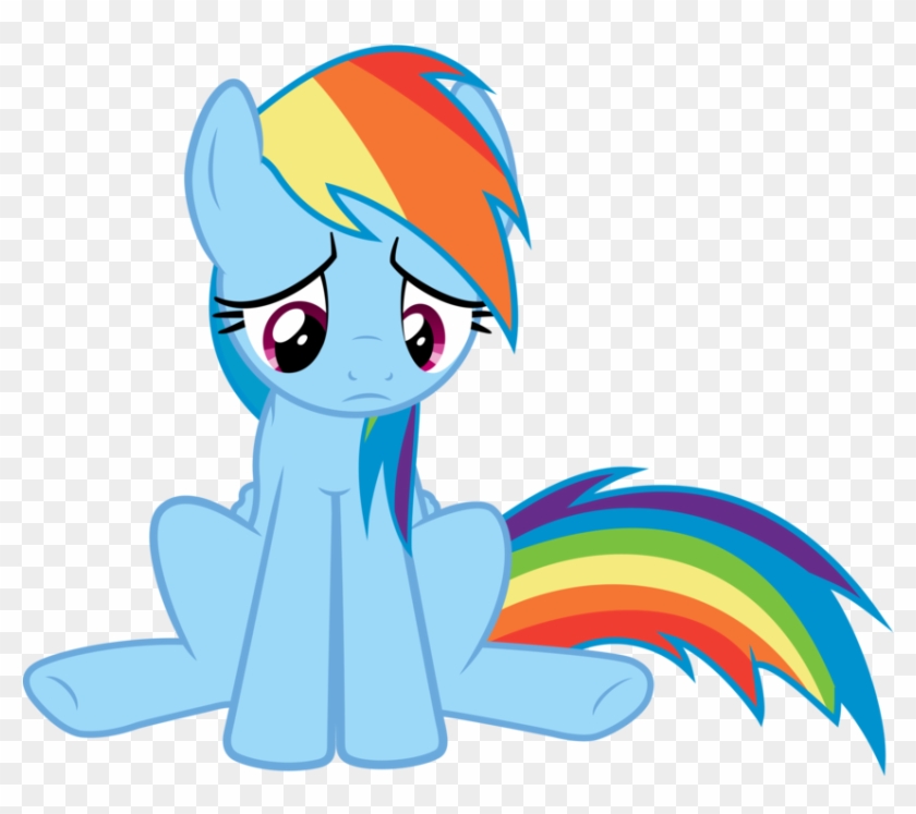 Unicorn Clipart Sad - Rainbow Dash Sad Png #324424