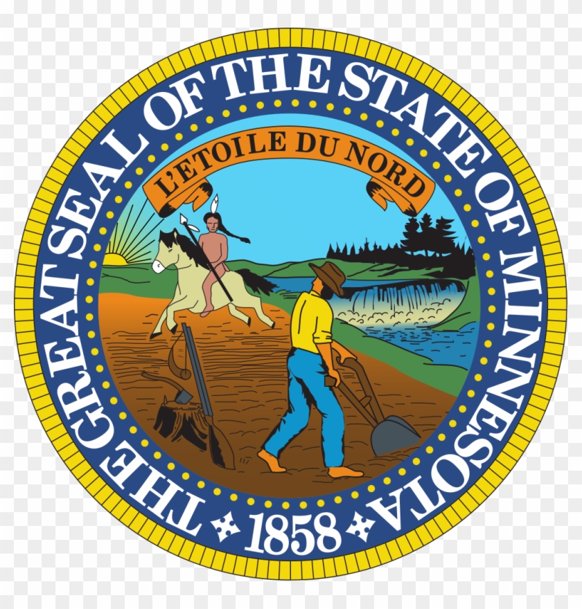 Indiana State Seal Minnesota State Seal, Shown On State - Minnesota Becomes A State #324462