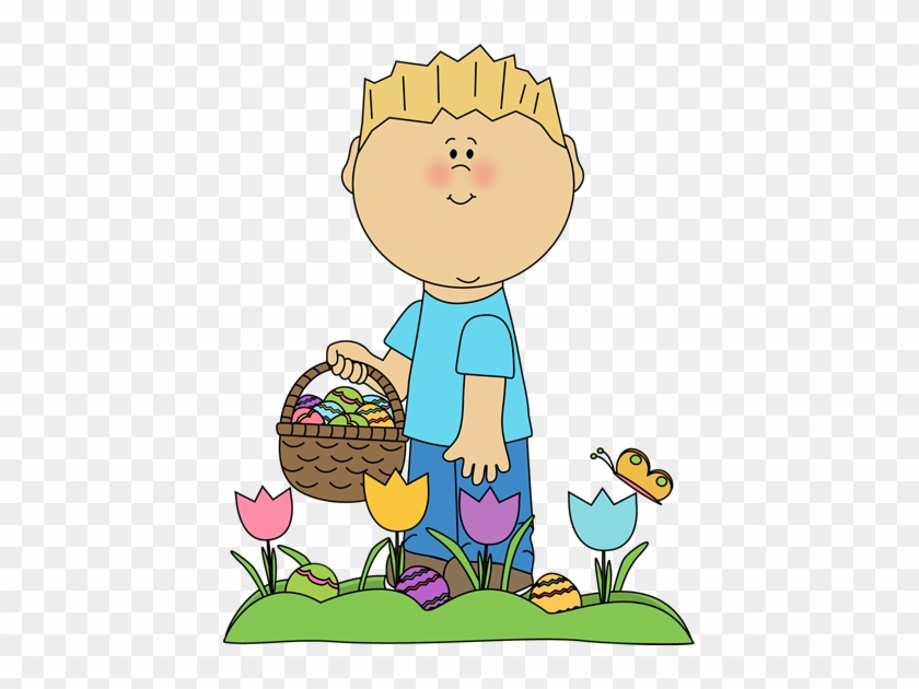 Clip Art Easter Egg Hunt Party Clipart Free Download - People Looking For Eggs Easter #324494