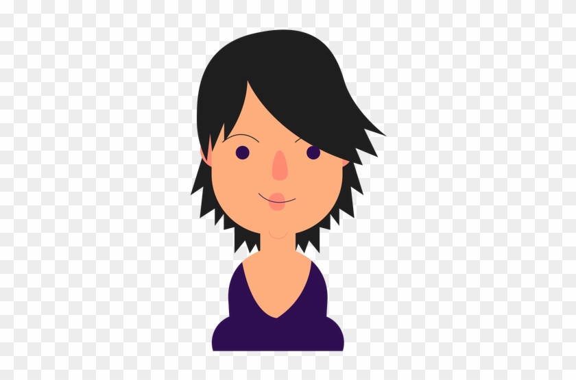 Black Hair Clipart Short Hair - Short Black Hair Cartoon #324534