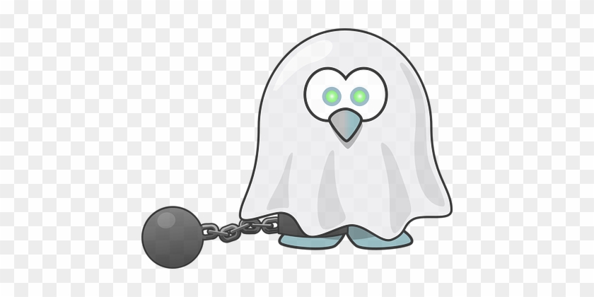 Tux Animal Bird Chain Dead Fear Ghost Hall - Tux Halloween #324627