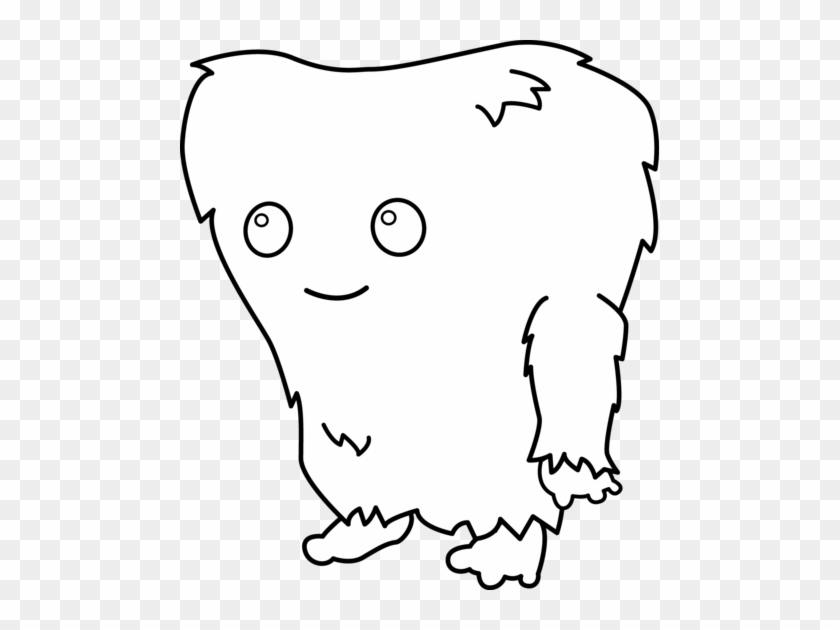 Cute Colorable Monster - Bigfoot Clipart #324689