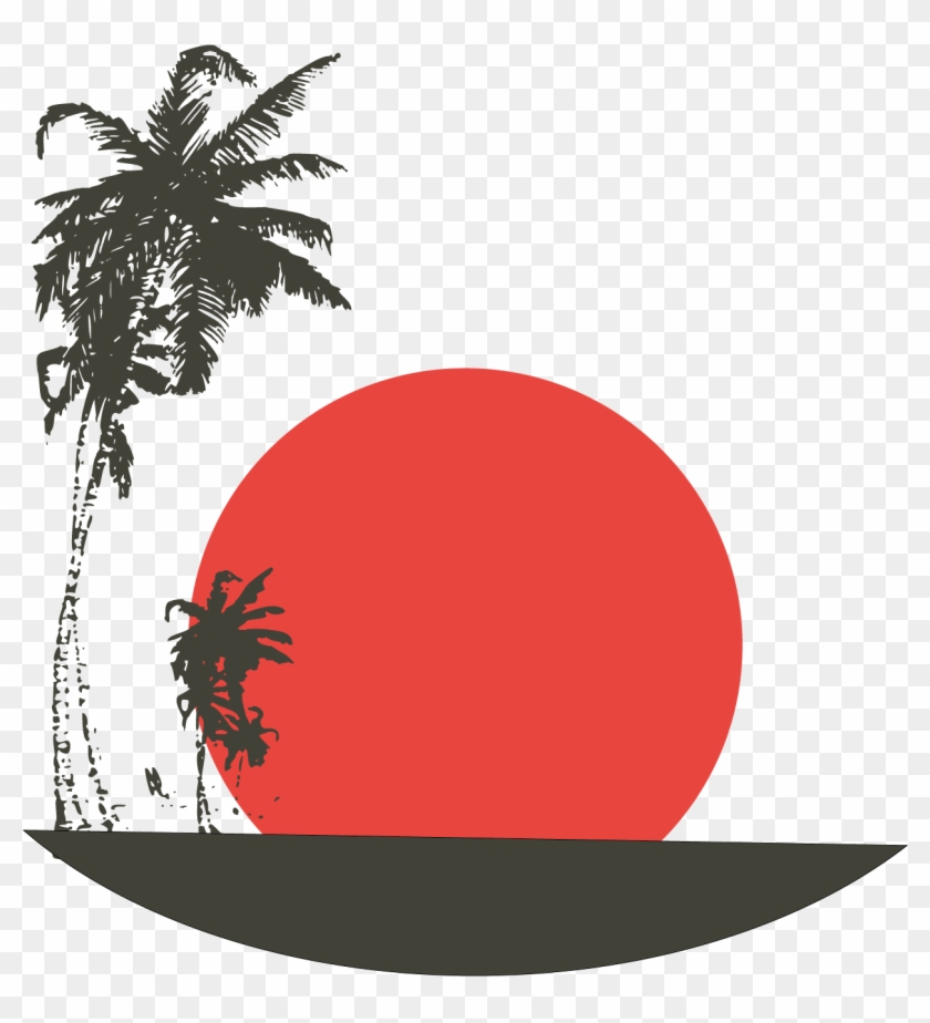 Coconut Tree Vector Silhouette 1500*1500 Transprent - Coconut Tree Vector Silhouette 1500*1500 Transprent #324712